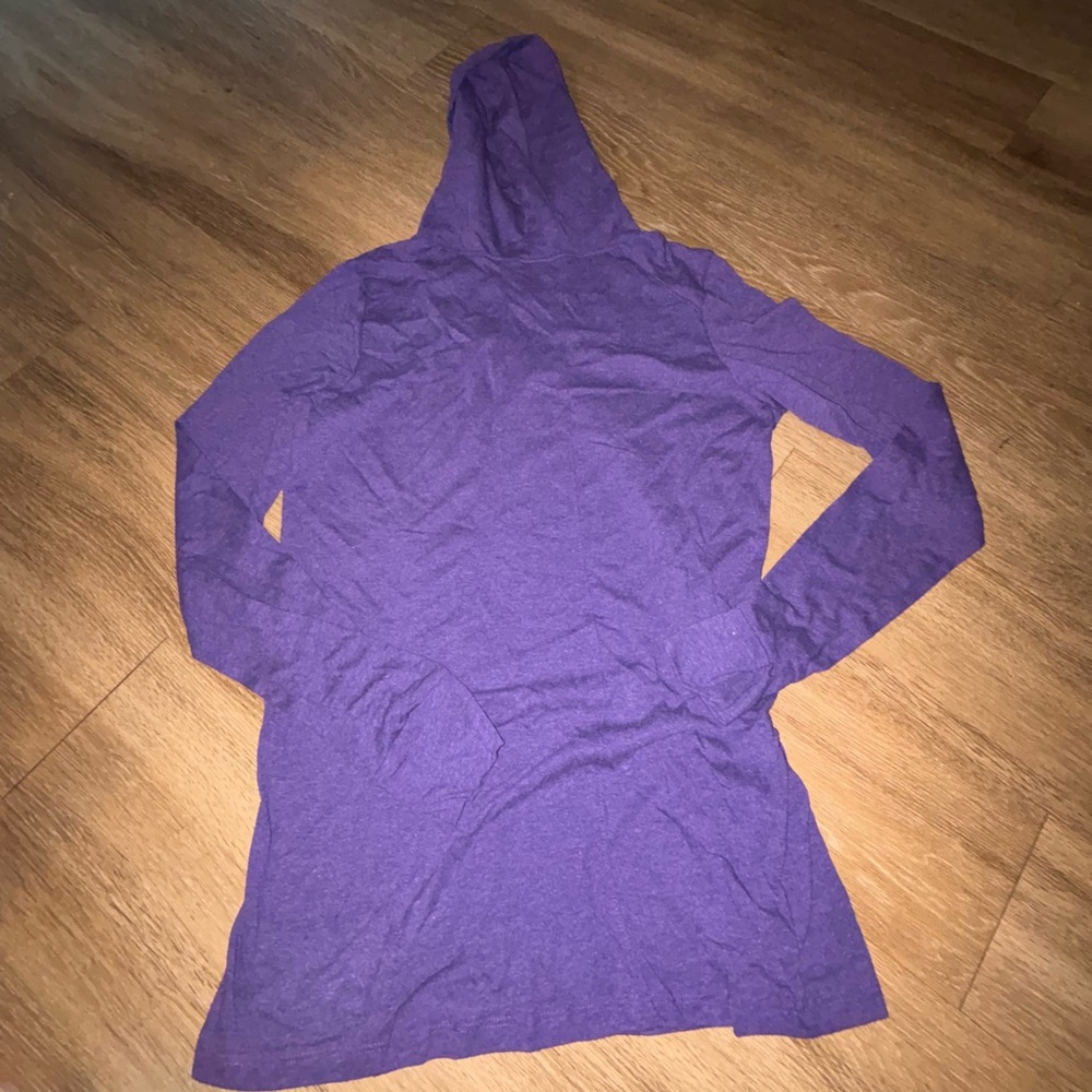 Women’s Expert Performance long sleeve hoodie purple thin new large